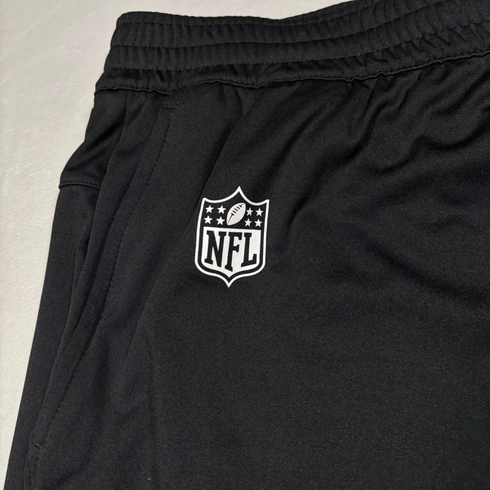 Nike Shorts Mens Large Tall Black Raiders NFL Dri-FIT Athletic Training Gym
